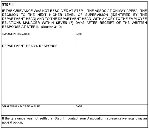 Departmental Grievance Form Page 3