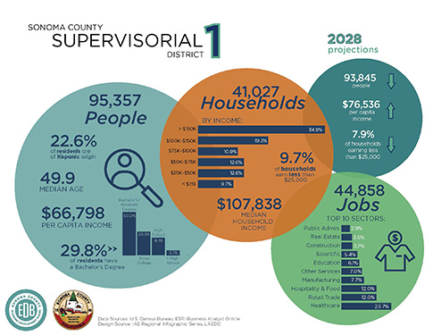 District 1 demographic and economic data