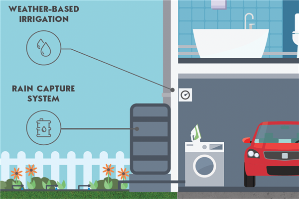 Image of ways to save water at home