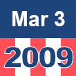 Small square graphic with 'Mar 3 2009' written on a patriotic background composed of red, white, and blue