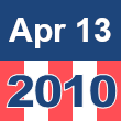 Small square graphic with 'Apr 13 2010' written on a patriotic background composed of red, white, and blue