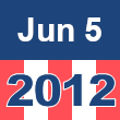 Small square graphic with 'Jun 5 2012' written on a patriotic background composed of red, white, and blue