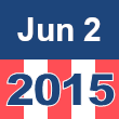 Small square graphic with 'Jun 2 2015' written on a patriotic background composed of red, white, and blue