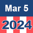 Small square graphic with 'Mar 5 2024' written on a patriotic background composed of red, white, and blue